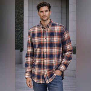 🍁🍂  Long Sleeve Fleece Button-Front Shirt Chaps Performance